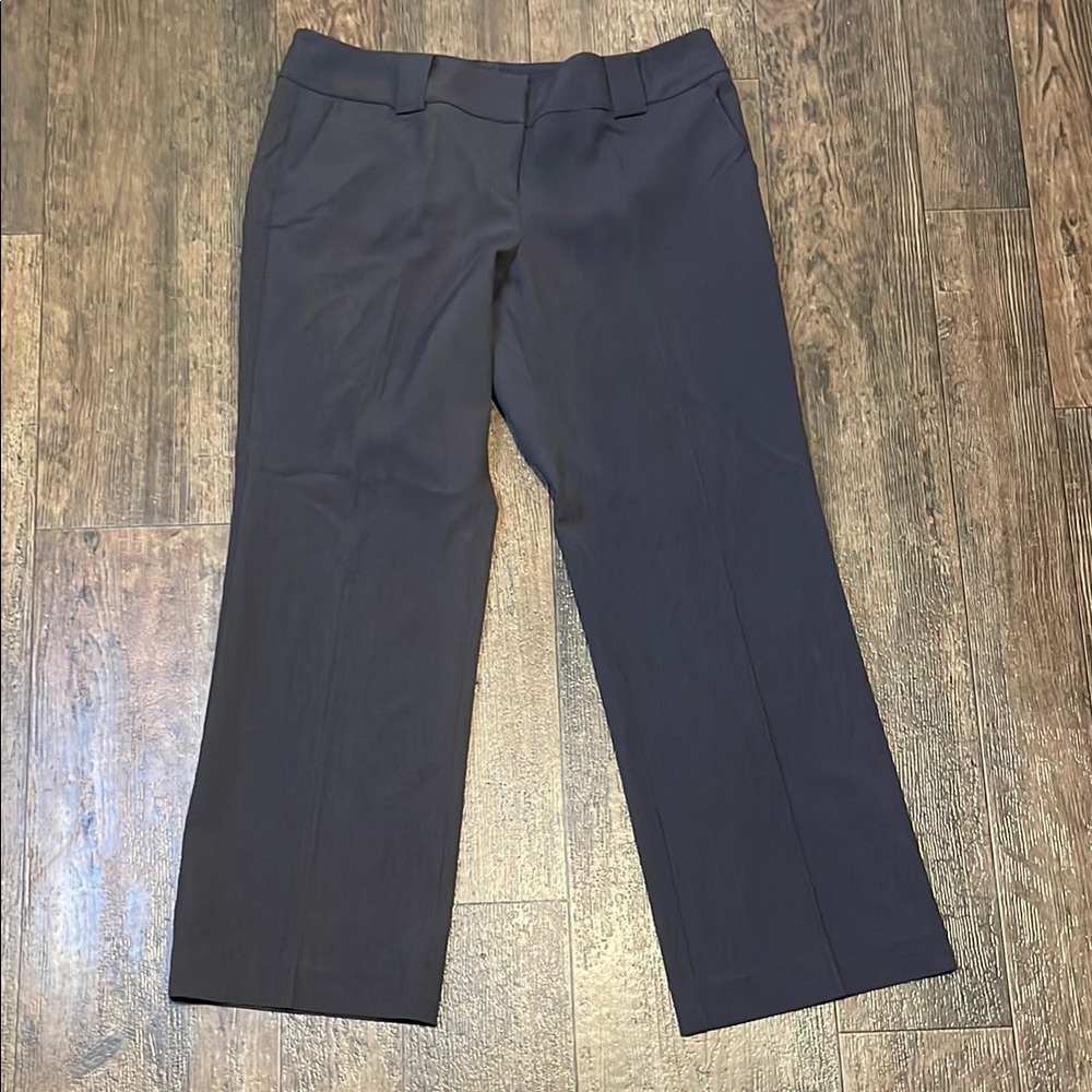 New York & Company Grey Trousers Straight-Leg Professional
